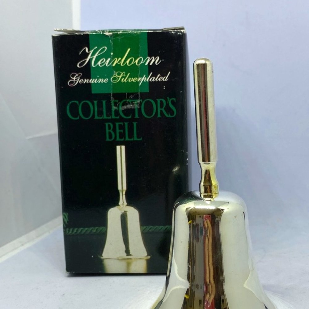 Heirloom Genuine Silver Plated Collectors Bell ~ 3.5"tall x 1.75"wide
